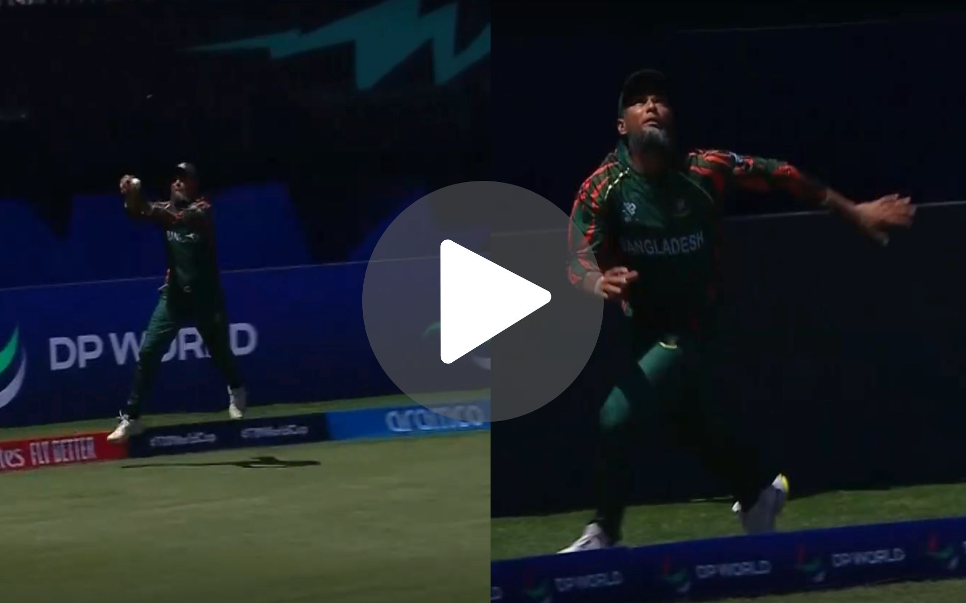 [Watch] Mahmadullah’s Acrobatic Flying Juggling Catch Assists Mahedi To Enjoy Dube's Wicket